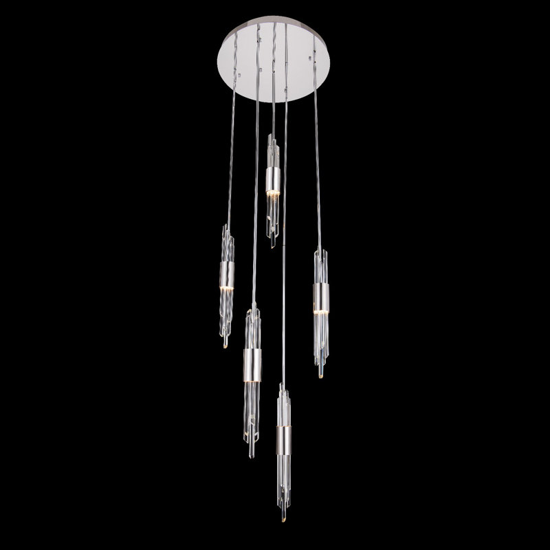 Lucca 5 LT Chrome/Clear Multi-Pendant Allegri
