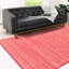 Tapis uni / rayé de couleur rose-rouge Bedford-71273901