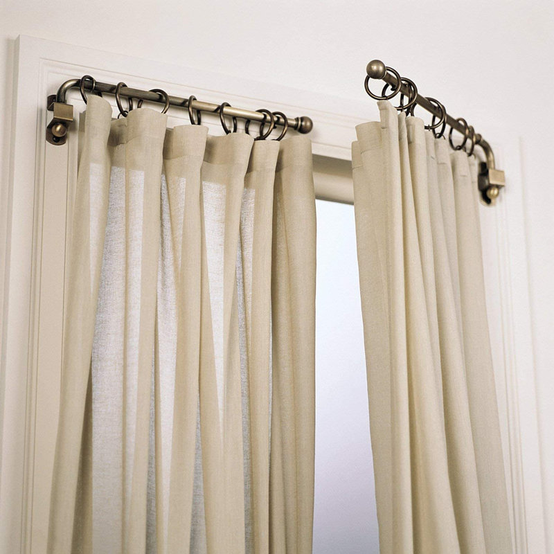 Tringle à rideaux simple réglable Ronna, H 0,5 po x l 24 po x p 0,5 po, Bronze