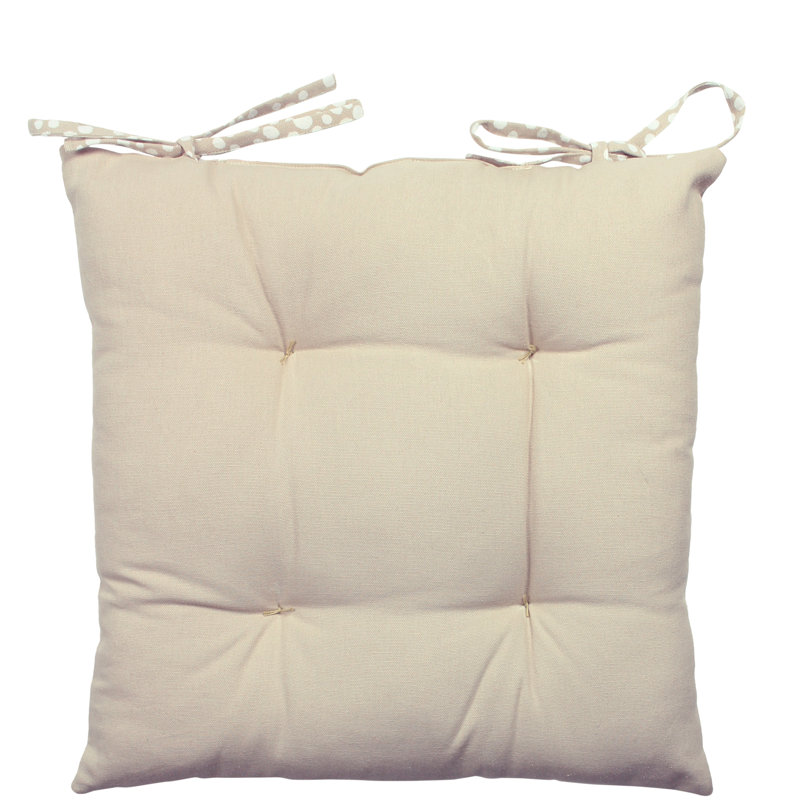 Pintuck Seat Cushion, Natural