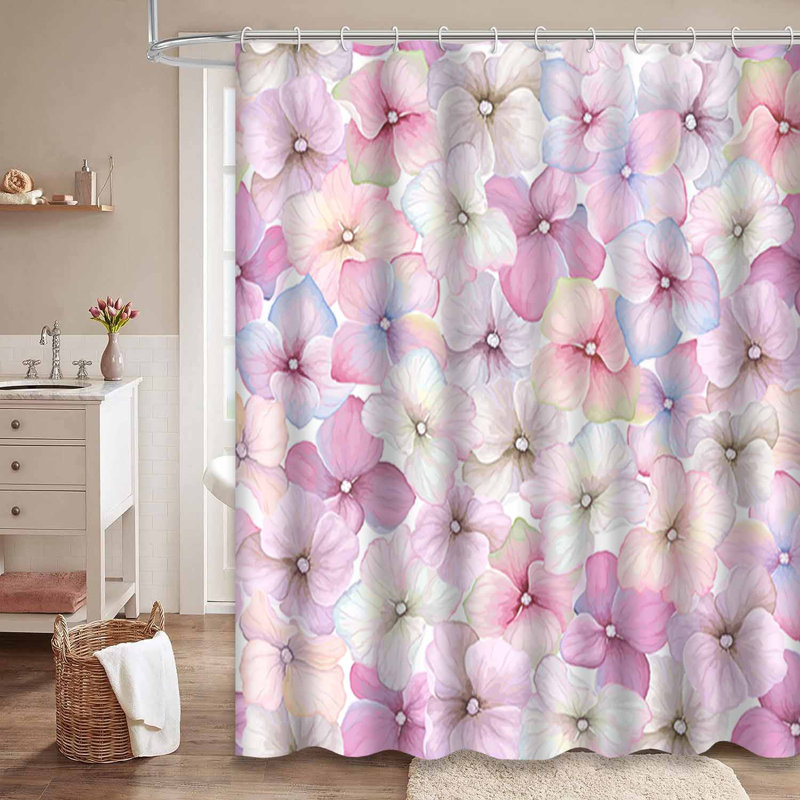 Rideau de douche imperméable avec 12 crochets, L 72 po x l 78 po