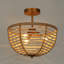 Jax 3 - Light 14'' Simple Drum Semi Flush Mount With Beaded Accents