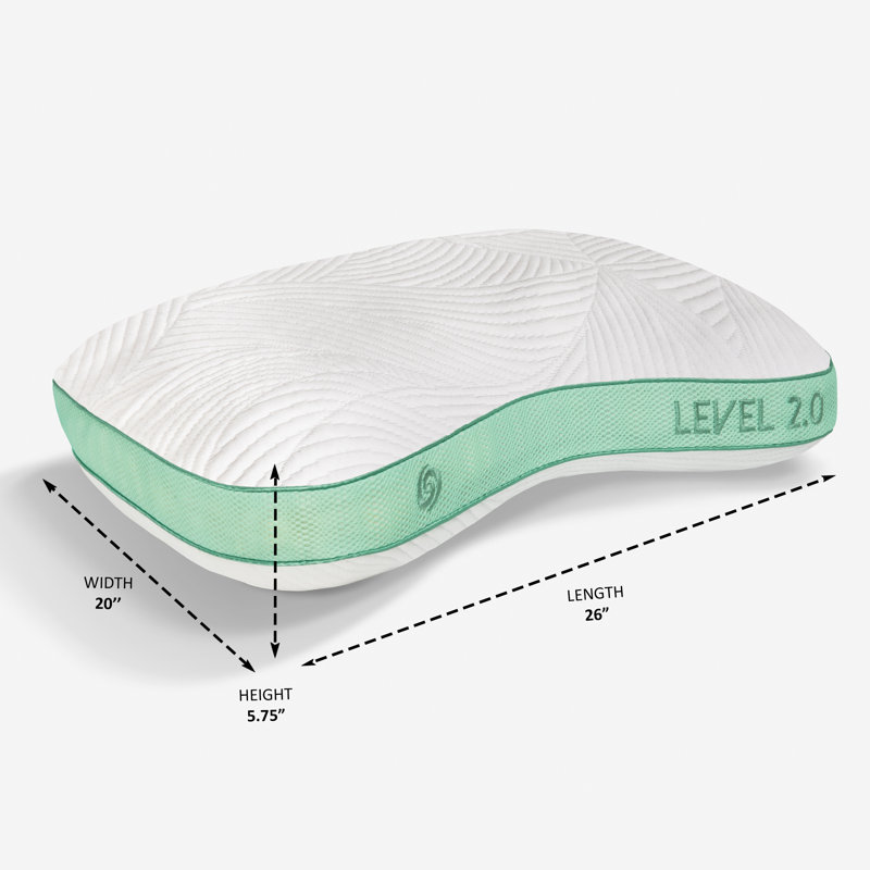 Bedgear Level Cuddle Pillow, 5.75" H x 26" W