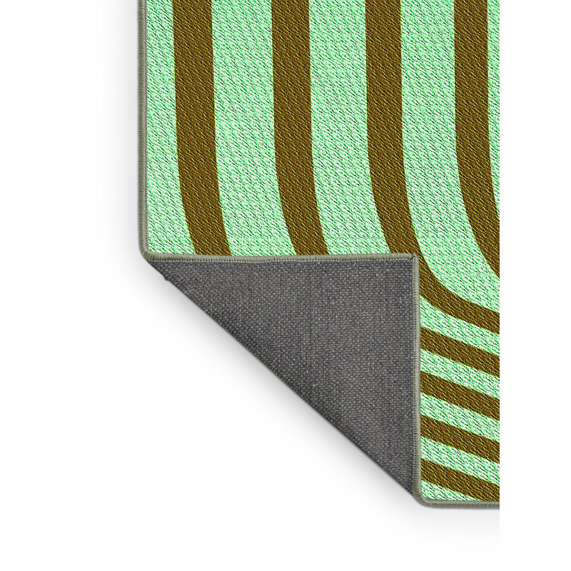 Tapis vert à rayures Brishon, Rectangle 4 pi x 6 pi