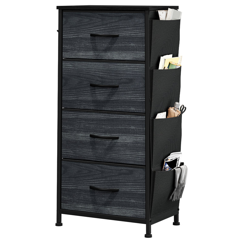 45cm W 4 - Drawer Chest of Drawers, Black