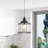 Meltham 1 - Light Single Drum Pendant with Crystal Accents