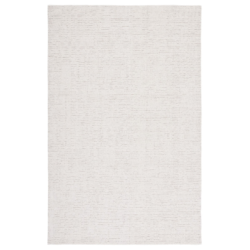 Tapis ivoire / beige en laine touffeté à la main Maja, Rectangle de 12 pi x 16 pi