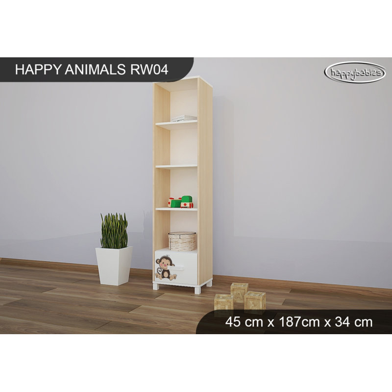 187cm H X 45cm W Cube Unit Kids Bookcase, Bright Pear Tree