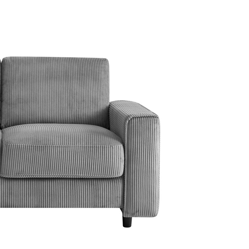 Causeuse capitonnée Modern, Gris