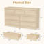 Commode 7 tiroirs pour la chambre à coucher, organisateur de commode double moderne avec 6 tiroirs, commode en bois pour le salon, la chambre de bébé, le couloir-1497944481