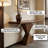 Retro Nut-Brown Solid Wood Console Table-1281290993