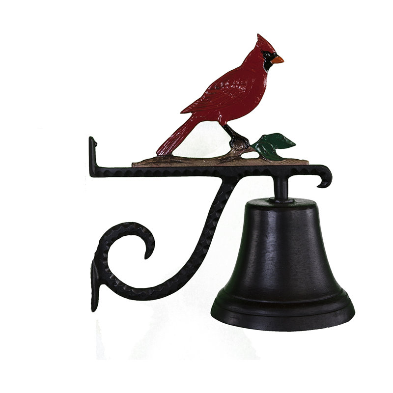 Cast Weather Resistant Metal Animals Bell, Red