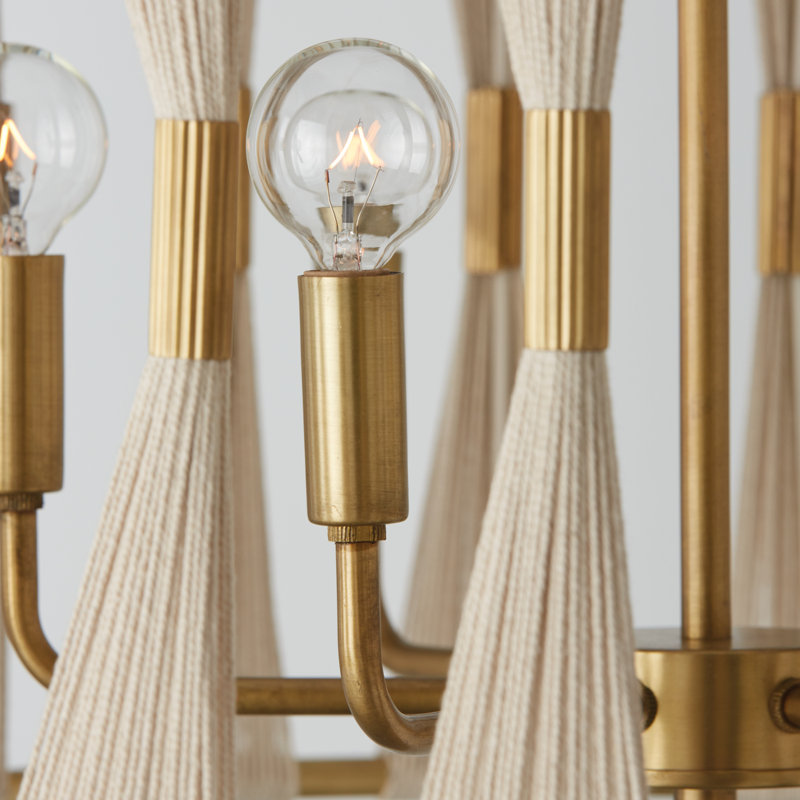 Bianca 6 - Light Unique/Statement Pendant, Bleached Natural Rope