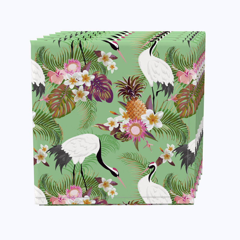 100% Cotton Floral Square Napkin