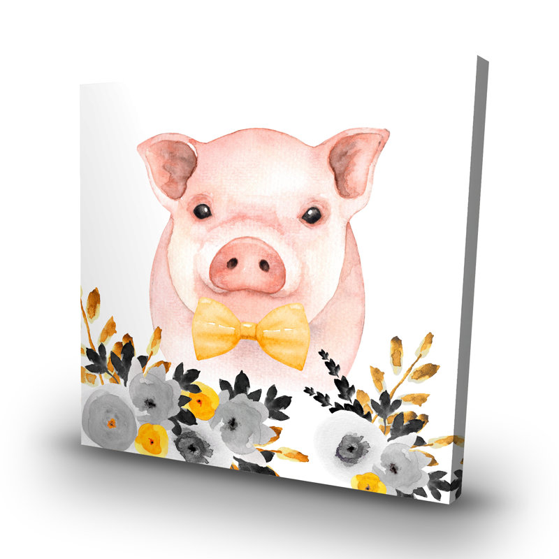 Chic pig - 32"x32" art on canvas