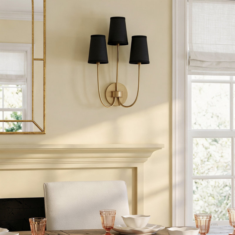 Revel 3 - Light Dimmable Brass Armed Sconce
