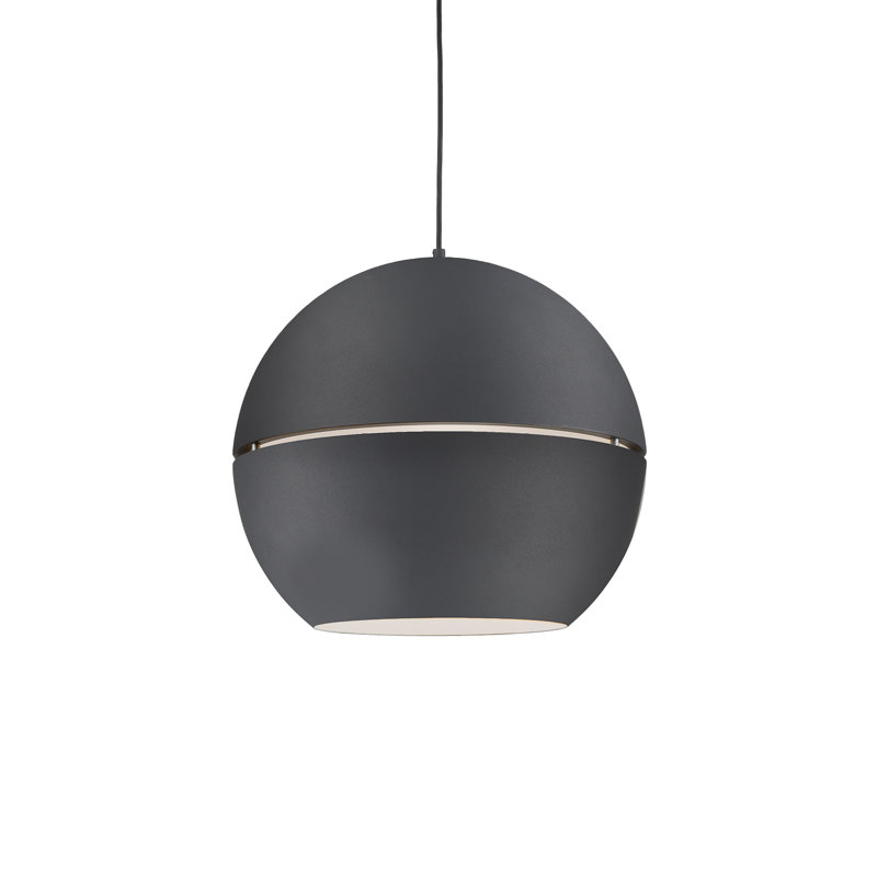 1 - Light Pendant, 21.5" H x 24" W x 24" D, Black