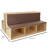 Read-A-Round Double-Sided Brown Reading Bench with Trays