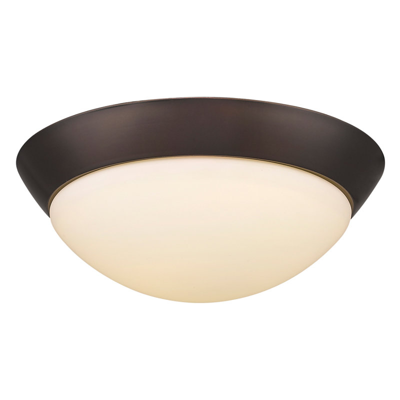 Boisvert Glass Flush Mount, Oil Rubbed Bronze, 18W LED