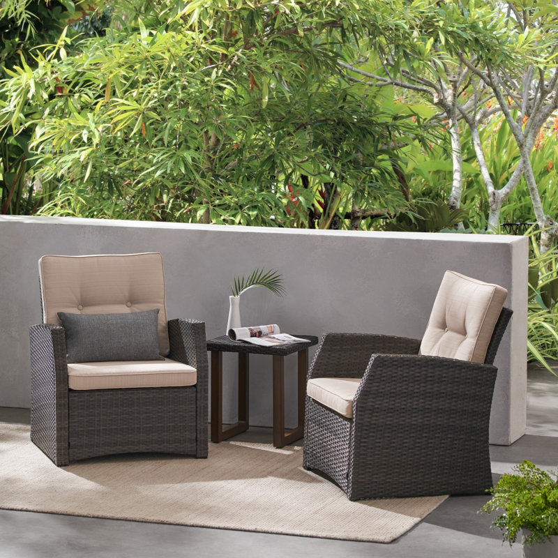 Wicker Outdoor Lounge Chair, Gray