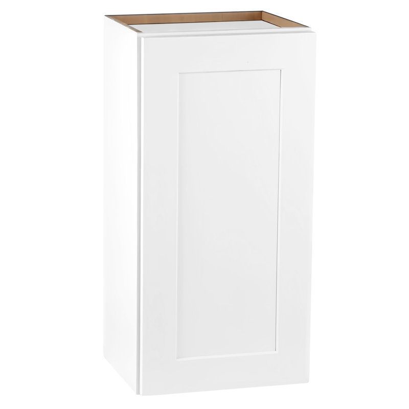 Armoire murale en bois blanche à une porte murale, 3 tablettes, en caoutchouc, à fermeture en douceur, pour salle de bain, salon, l 12 po x P 42 po, armoire solide blanche, charnières réglables, Easy Click, cuisine, bureau, 15 po