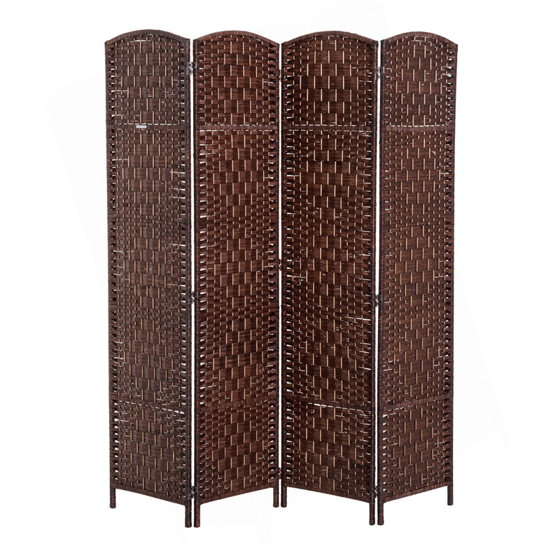 Paravent 4 panneaux Homcom, Dark Brown