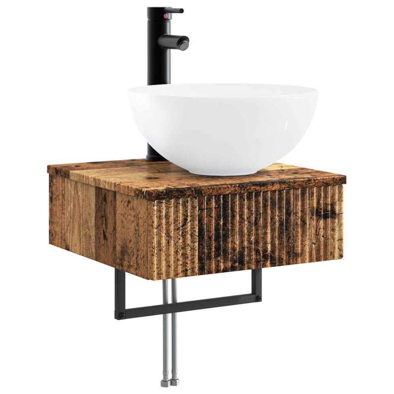 400 mm Bathroom Vanity, Old Wood