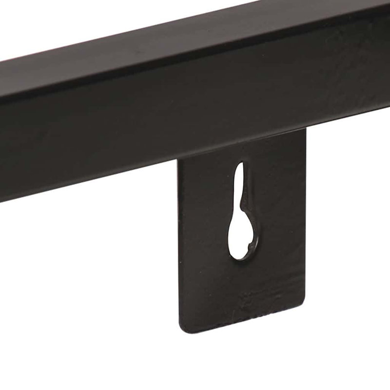Tablette flottante en bois massif 2 pièces, H 6,7 po x l 31,5 po x P 6,7 po, Noir / beige