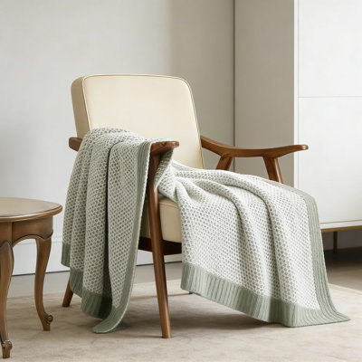 Jeté en chenille Honeycomb Knit
