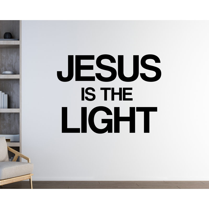 «Jesus Is The Light», panneau mural mural, H 23 po x l 17 po, Rose pastel