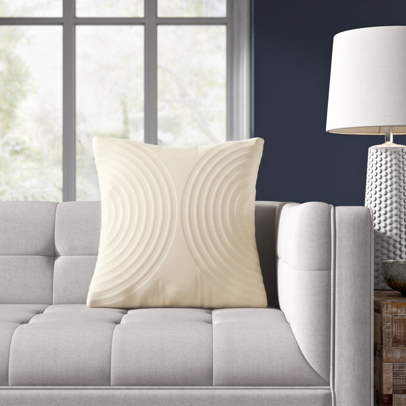 Harto 100% Linen Throw Square Pillow, Down