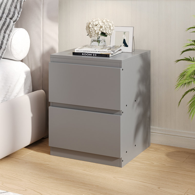 Bedside Table, Grey