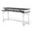 Orso Console Table, 76 Inch Rectangular Brown Top, White Mahogany