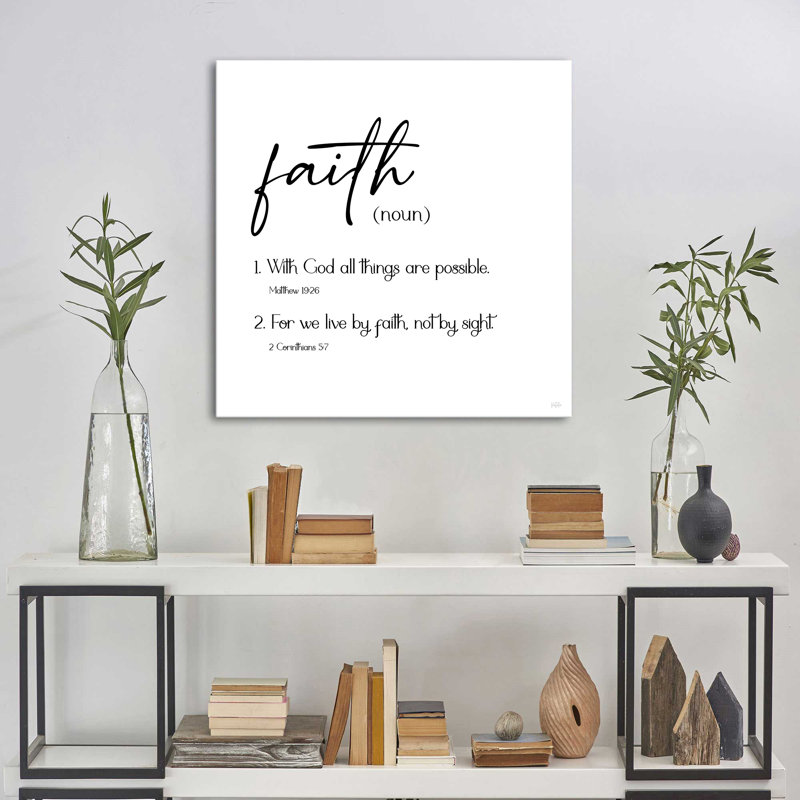 "Faith Définition" par Natalie Carpentieri, reproduction sur toile, H 18 po x l 18 po x P 1 po