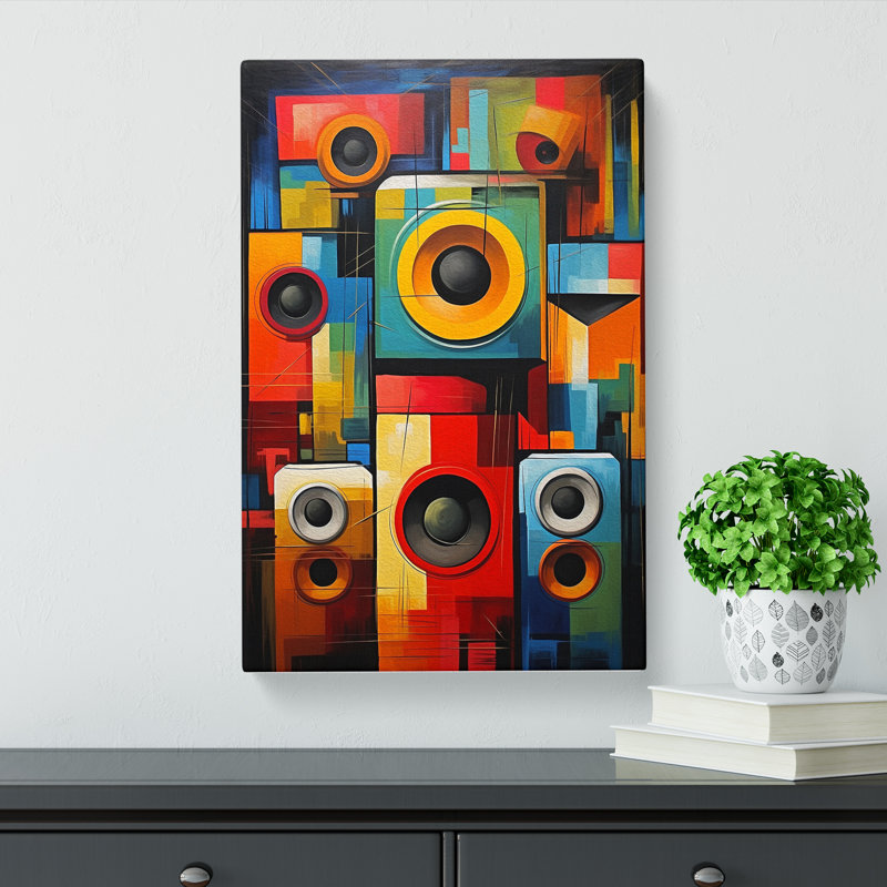 Speakers Cubism - No Frame Print, 60cm H x 40cm W x 3cm D