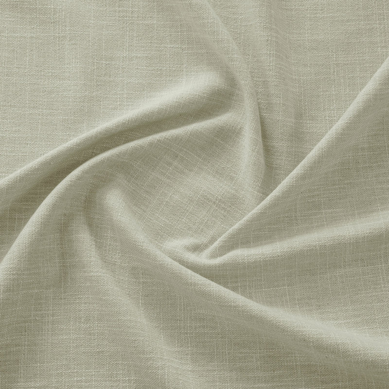 Basic Faux Linen Curtain Pair - 2 Panels - Light Filtering Window Curtains, Light Green, 50" W x 84" L