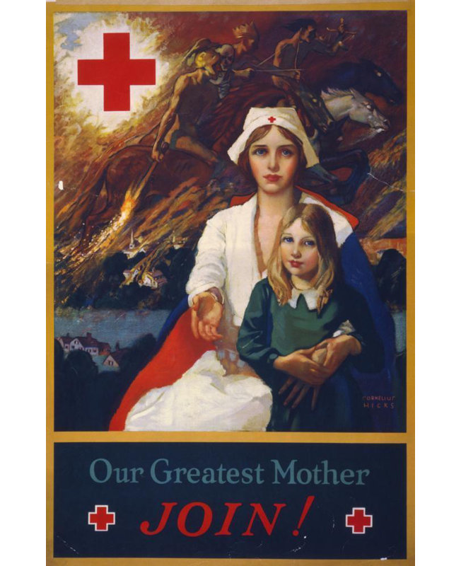 «Our Greatest Mother - join!» par Cornélius Hicks - Art mural sur toile tendue avec châssis, H 24 po x l 17 po