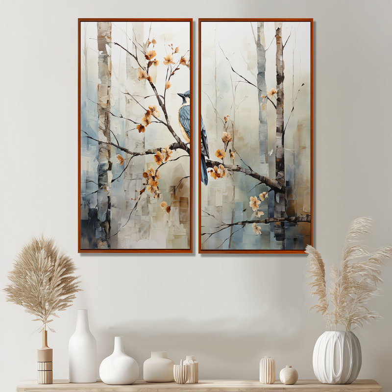 Emert - Art mural sur toile traditionnel, 20" H x 24" W, Brown, Framed Print without Mat