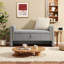 Banc moderne avec accoudoirs et rangement, tabouret confortable pour repose-pieds, salon, chambre à coucher-1051417351