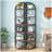 71.65" Tall 6 Tier Rustic Brown Corner Shelf, Corner Bookshelf For Small Space, Plant Stand Display Rack For Living Room, Home Office, Kitchen