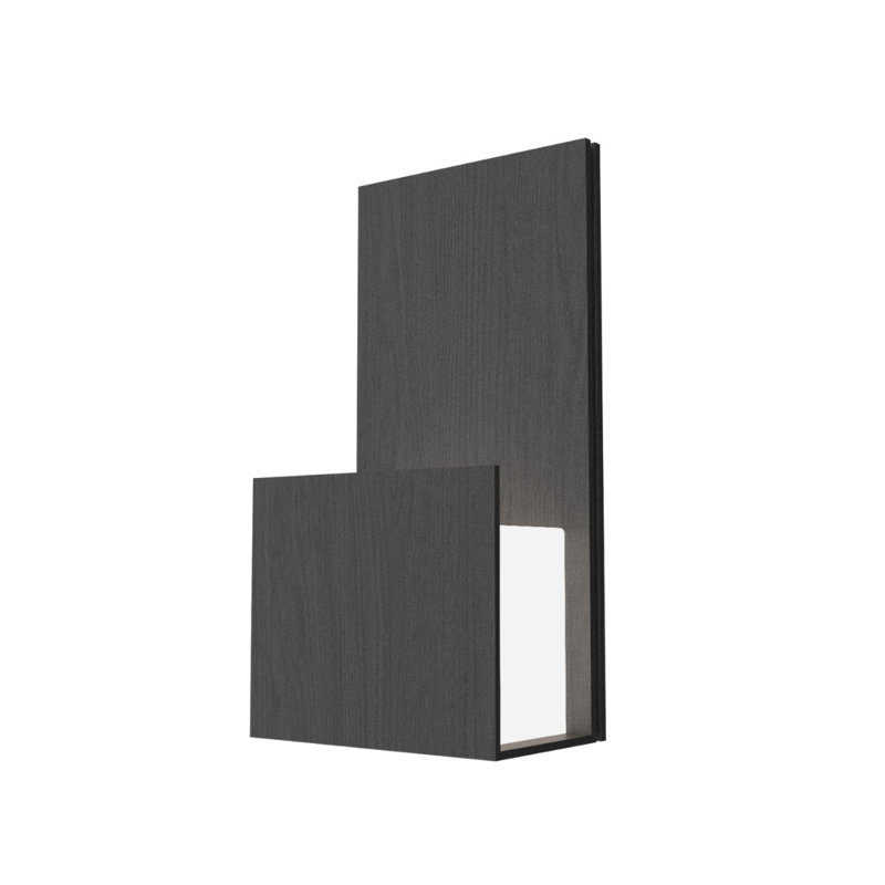 1 - Light LED Flush Mounted Sconce, Organic Gray, 3000K