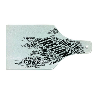 East Urban Home Glass Ireland Map Cutting Board