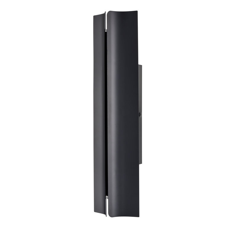 Applique murale d'extérieur à DEL Krishawn, Noir, H 20 po x l 5,25 po x P 3 po