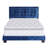 Pisa Velvet Upholstered Platform Bed Frame with Adjustable Headboard, Solid Wood Beam Support System, No Box Spring Required-2110187614-2110187601