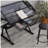 adjustable tempered glass drafting printing table with chair-169985337