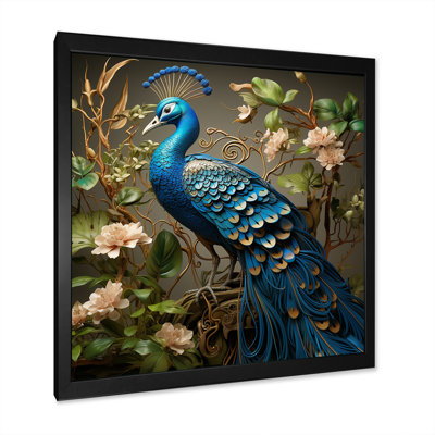 Peacocks Graceful Elegance IV - paon, reproduction d'art sur toile