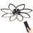Flower-shaped Led Ceiling Fan With Remote-1832091733