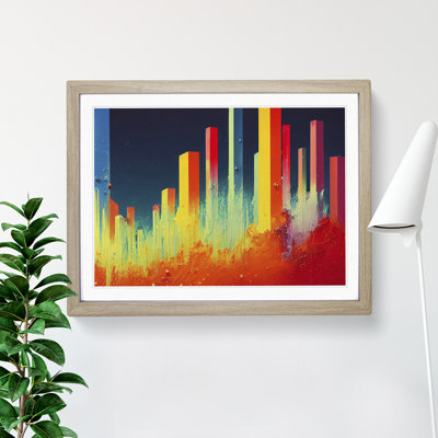 Dripping City Skyline Vol.2 Abstract - Single Picture Frame Painting