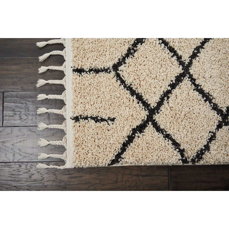 Tapis crème / noir Calion, Rectangle 7 pi 10 po x 10 pi 6 po