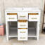 Ensemble de meuble-lavabo simple autoportant moderne avec lavabo en céramique Monteith-1129171472